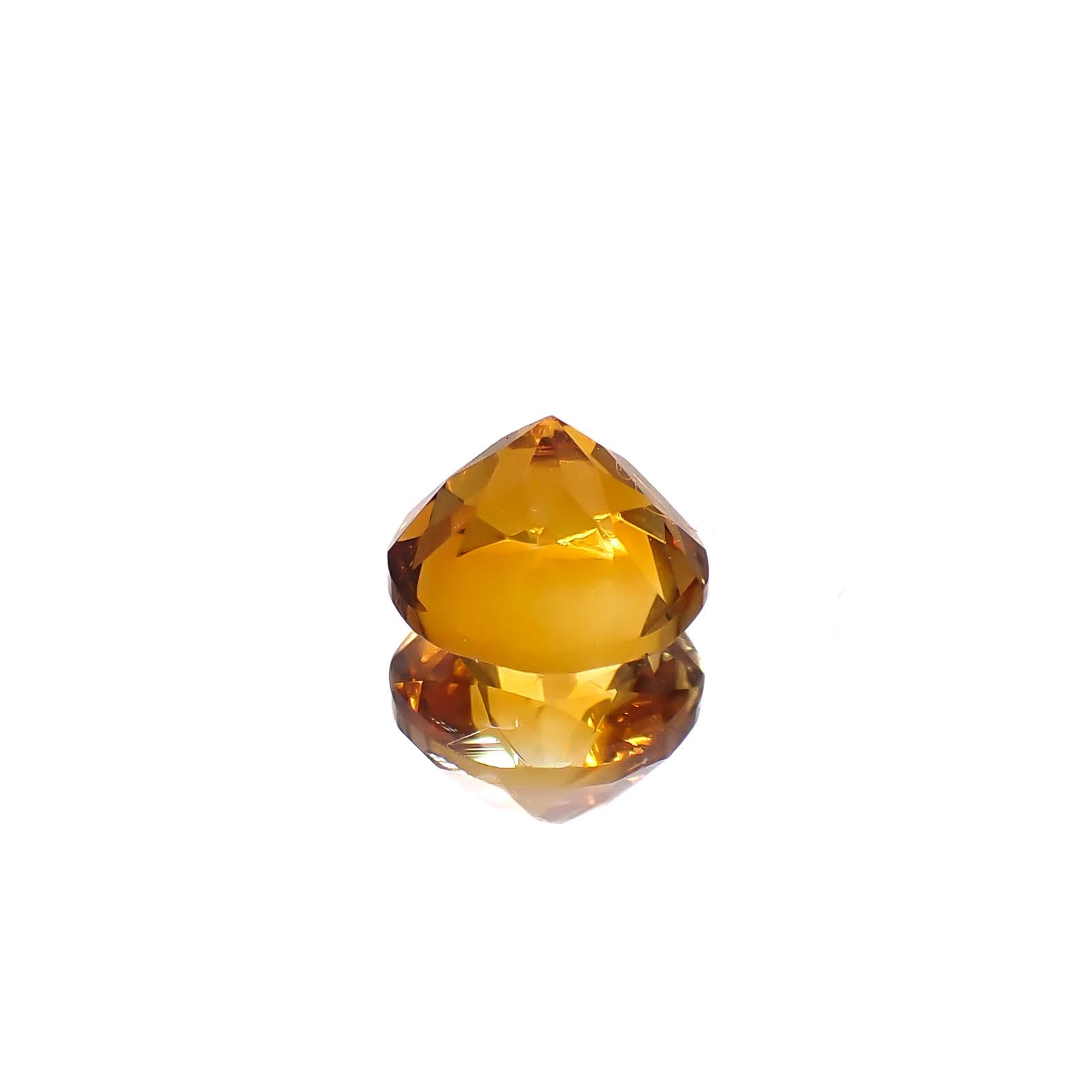 マデイラシトリン ブラジル・ミナスジェライス州産 1.29ct [250630574]7.1x7.1mm前後