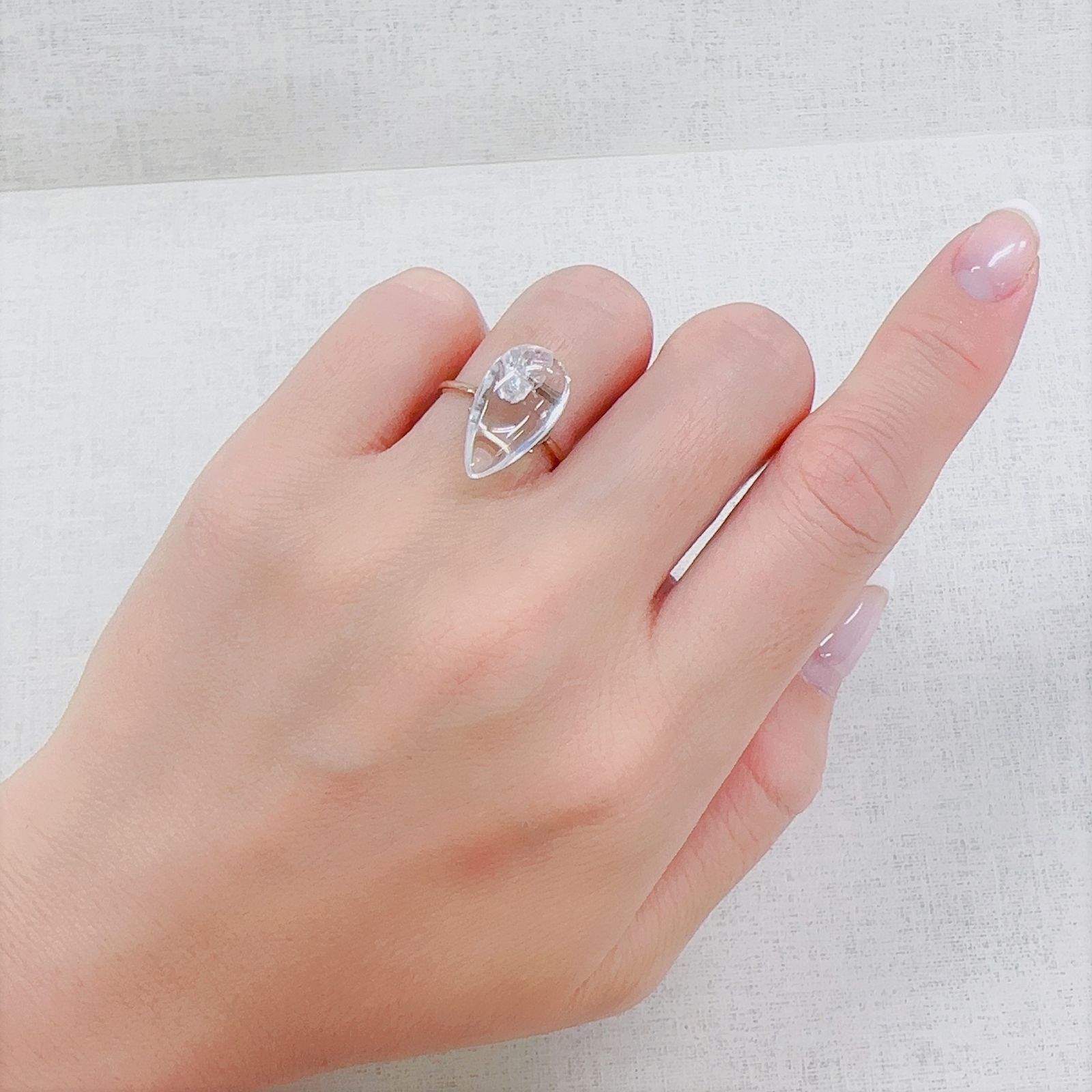 マニフェストインクォーツ ブラジル産 6.61ct [230522087]16.9x9.5mm前後