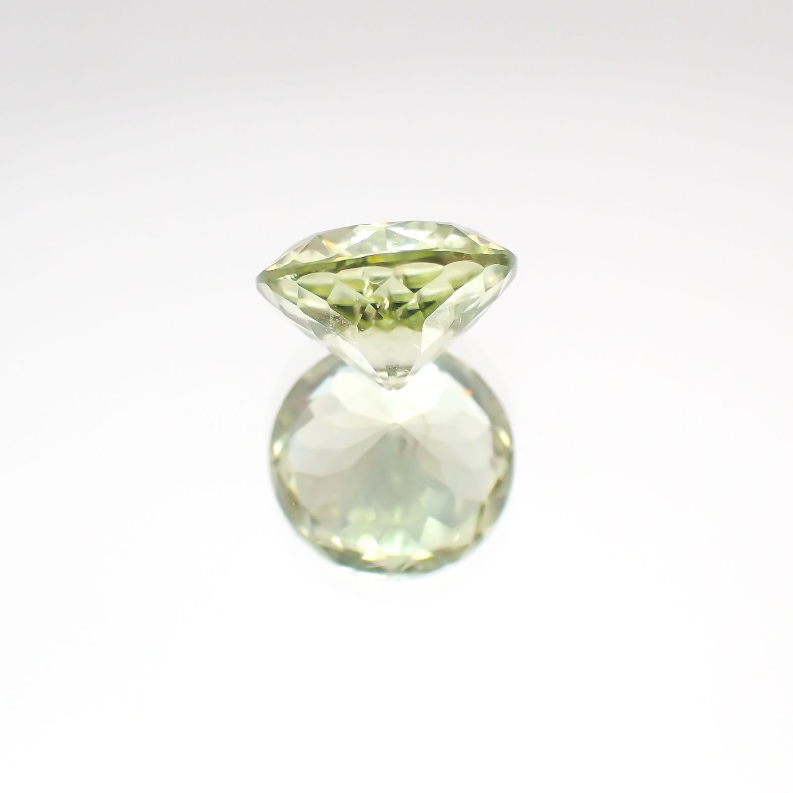 イエロージルコン(宝石名ジルコン)スリランカ/カンボジア産 1.93ct 識別済[230823195]7.1x7.1mm前後