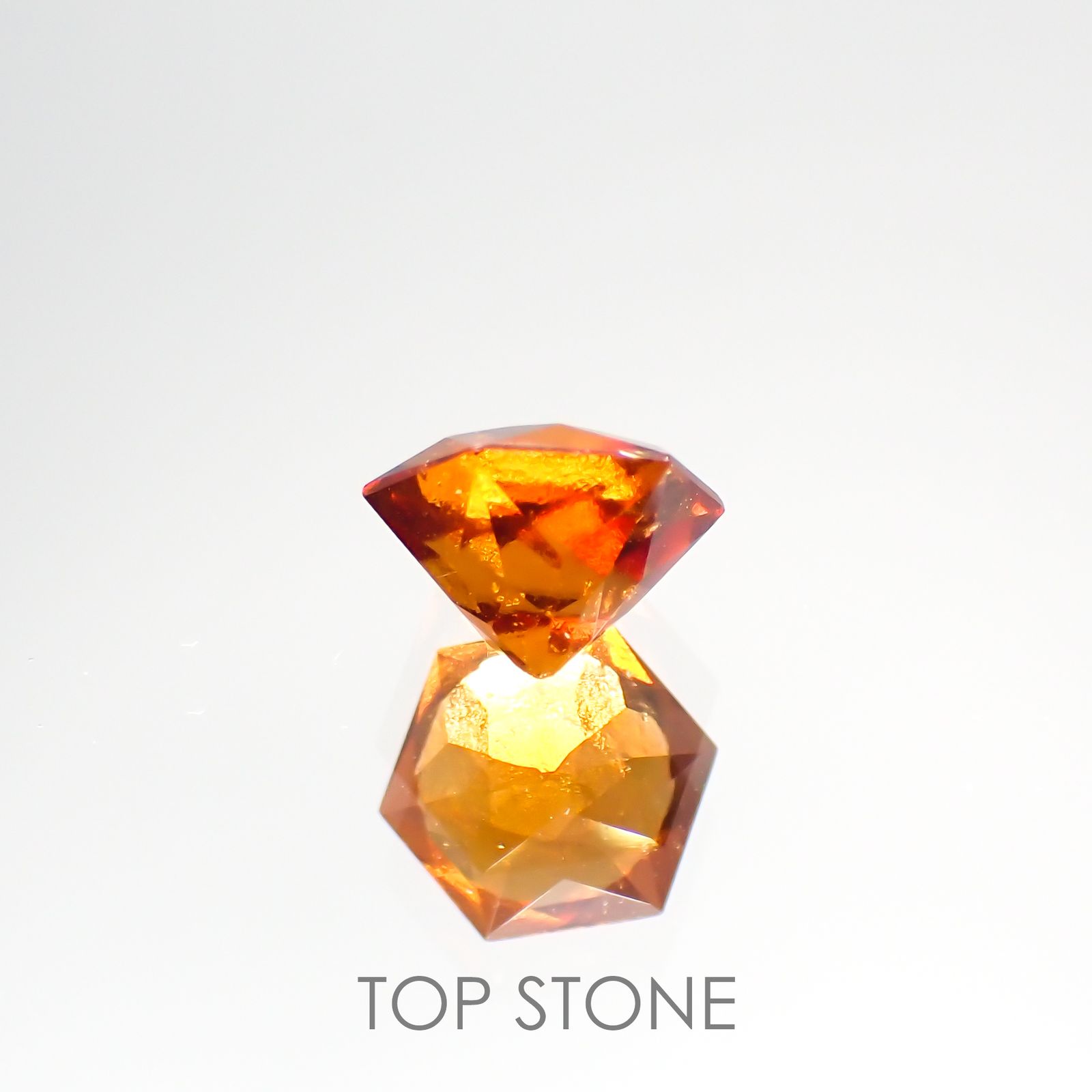 ◇ヘキサゴンカット◇ヘソナイトガーネット(宝石名ガーネット) スリランカ産 1.15ct 識別済[210912687]5.9×5.8mm前後