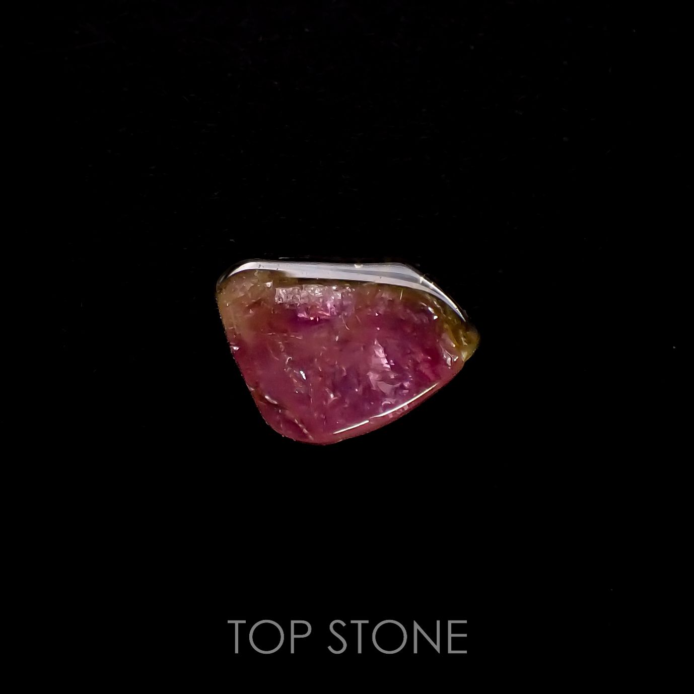 ウォーターメロントルマリン 原石スライス  ブラジル産 4.02ct[221018623]13.4x9.3mm前後