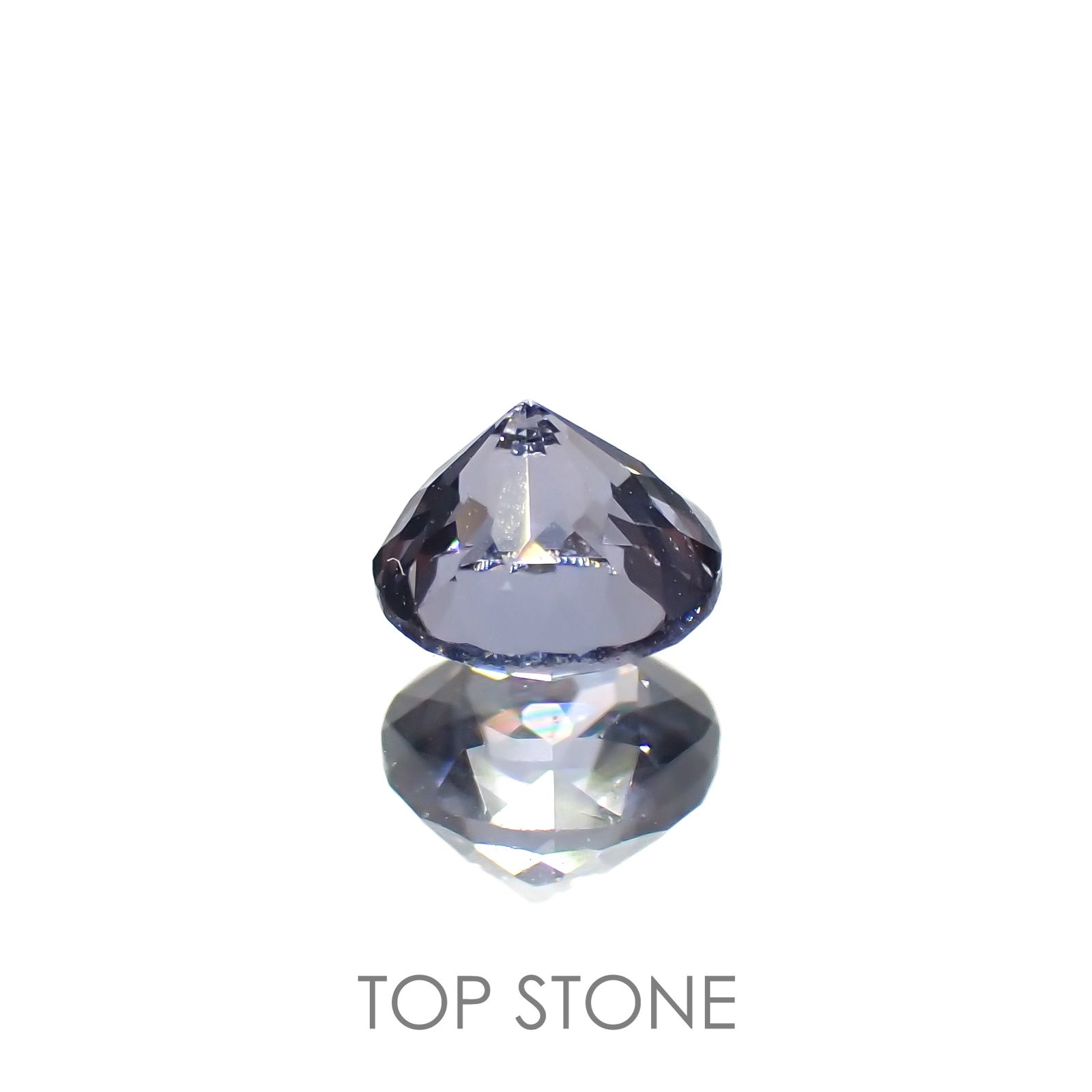 グレイッシュブルースピネル(宝石名スピネル)ビルマ/マダガスカル産 0.42ct 識別済[221219501]4.2x4.2mm前後