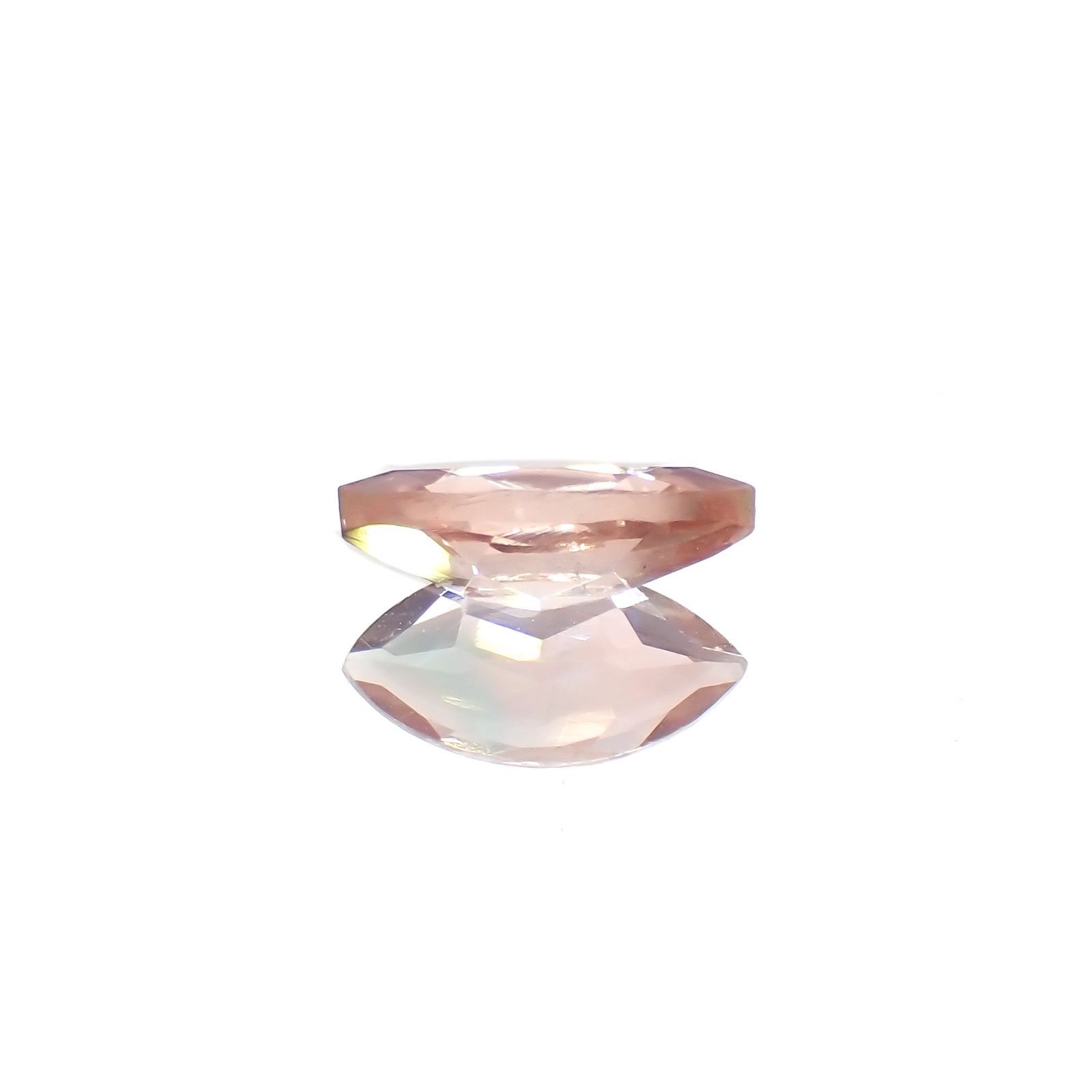 バイカラーアンデシン(宝石名アンデシン)チベット産 識別済 0.50ct / 7.9x3.9mm前後 [260320825]