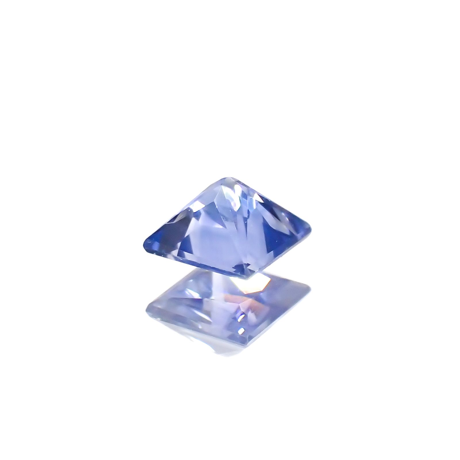 ◇プリンセスカット◇サファイア(宝石名サファイア)スリランカ産 0.22ct 識別済[230622451]3.1x3.1mm前後