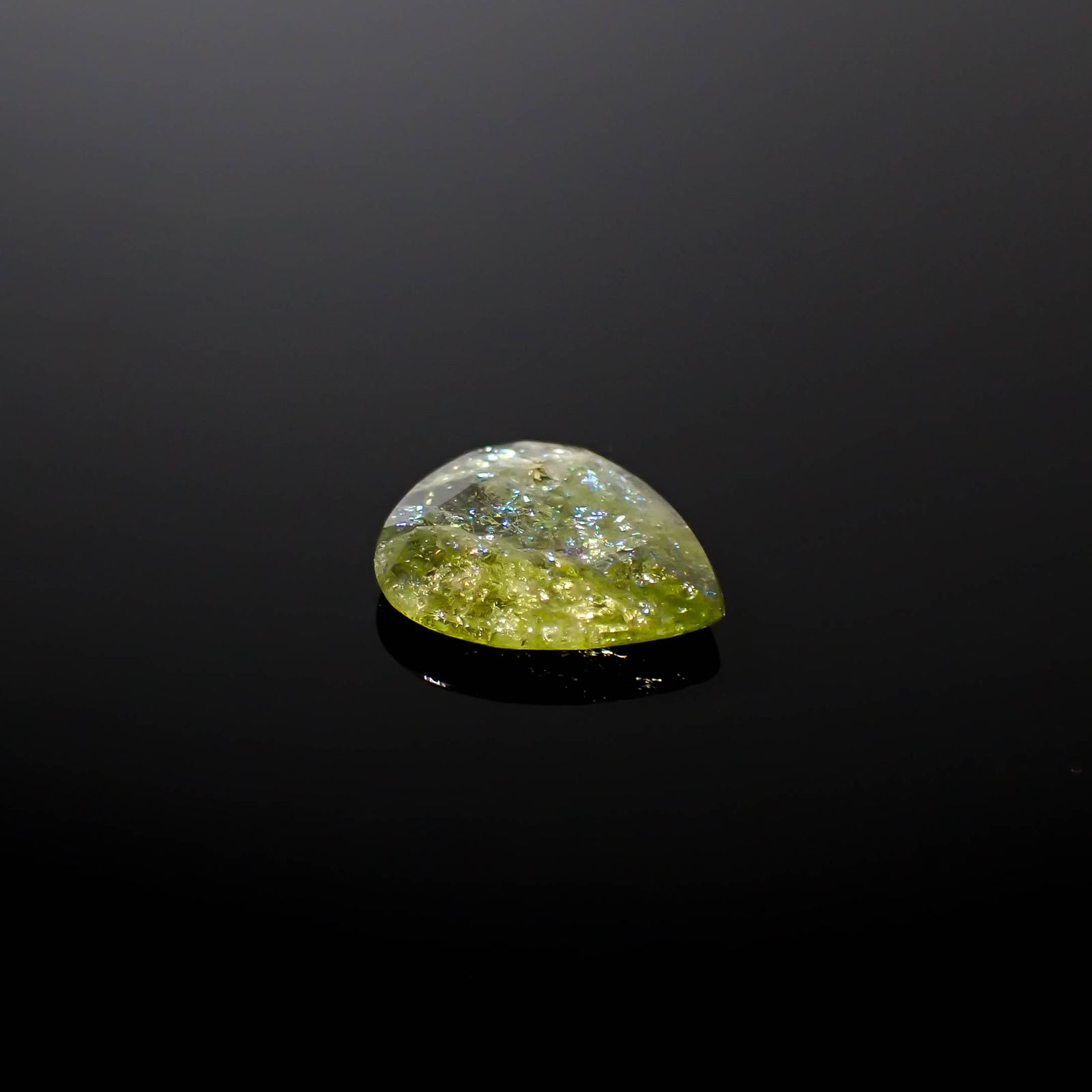 ◇リバーシブル◇イリデッセンスクロムトルマリン ケニア産 1.82ct[240928940]11x9.5mm前後