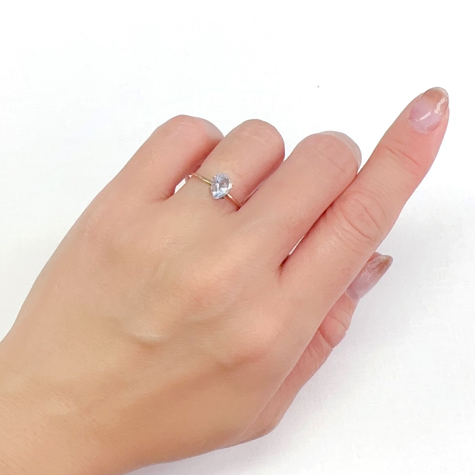 デュモルチェライトインクォーツ ブラジル産 0.89ct[231023580]7.1x5.7mm前後