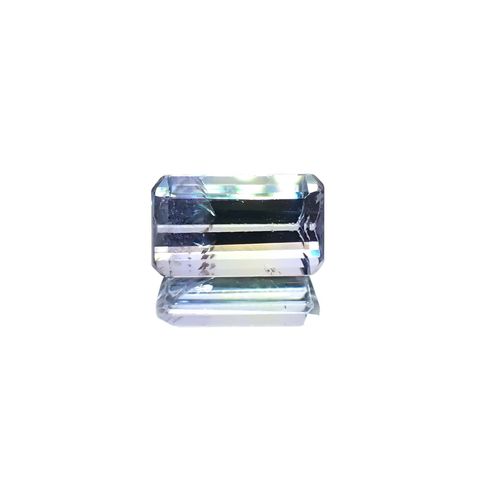 パーティカラータンザナイト(宝石名パーティカラード・ゾイサイト) タンザニア産 ソ付(彩珠) 2.349ct / 9.5x5.6mm前後 [210410783]