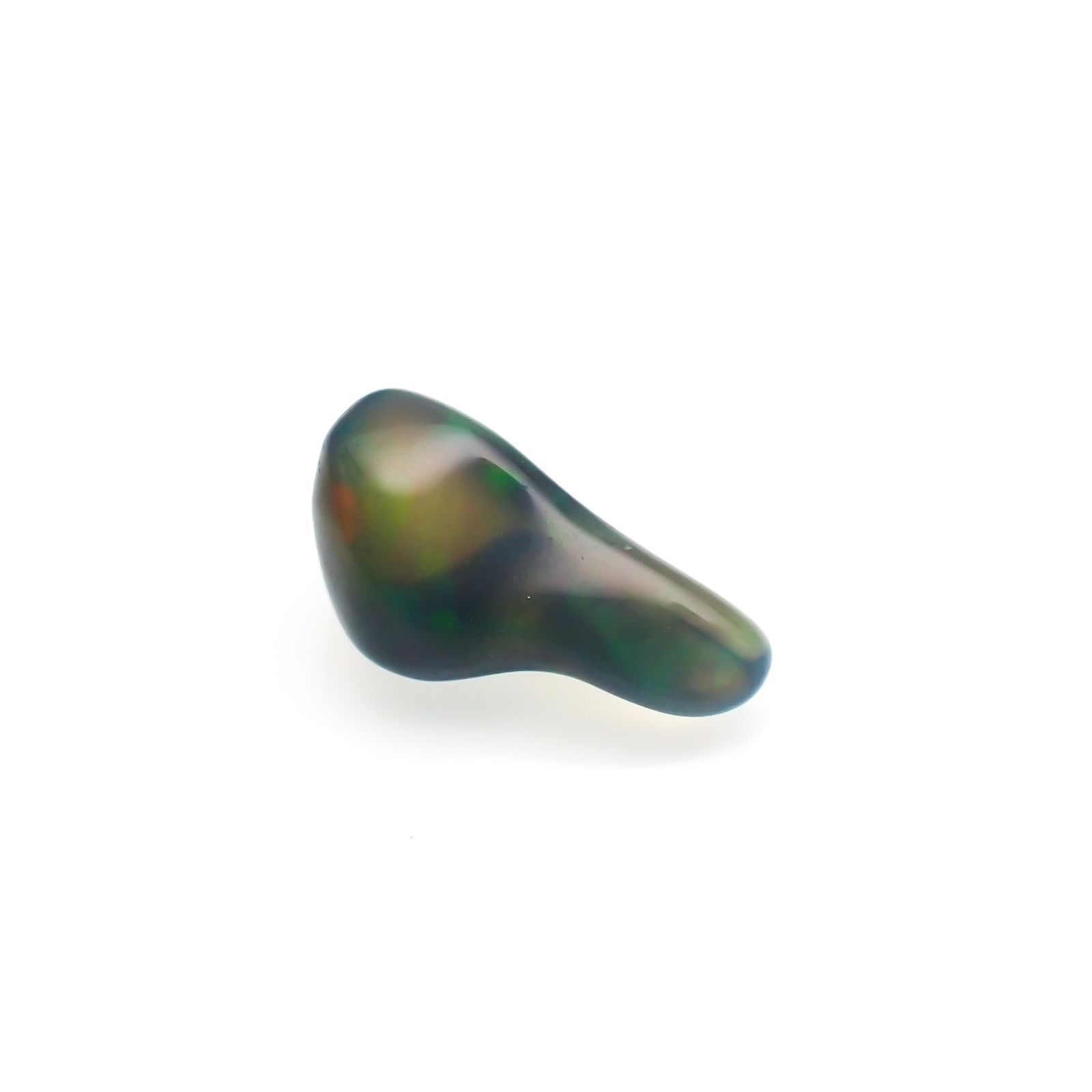 ◇バロック型◇ブラックオパール(宝石名オパール/加熱処理) エチオピア産 1.20ct 識別済[210913253]11×5mm前後