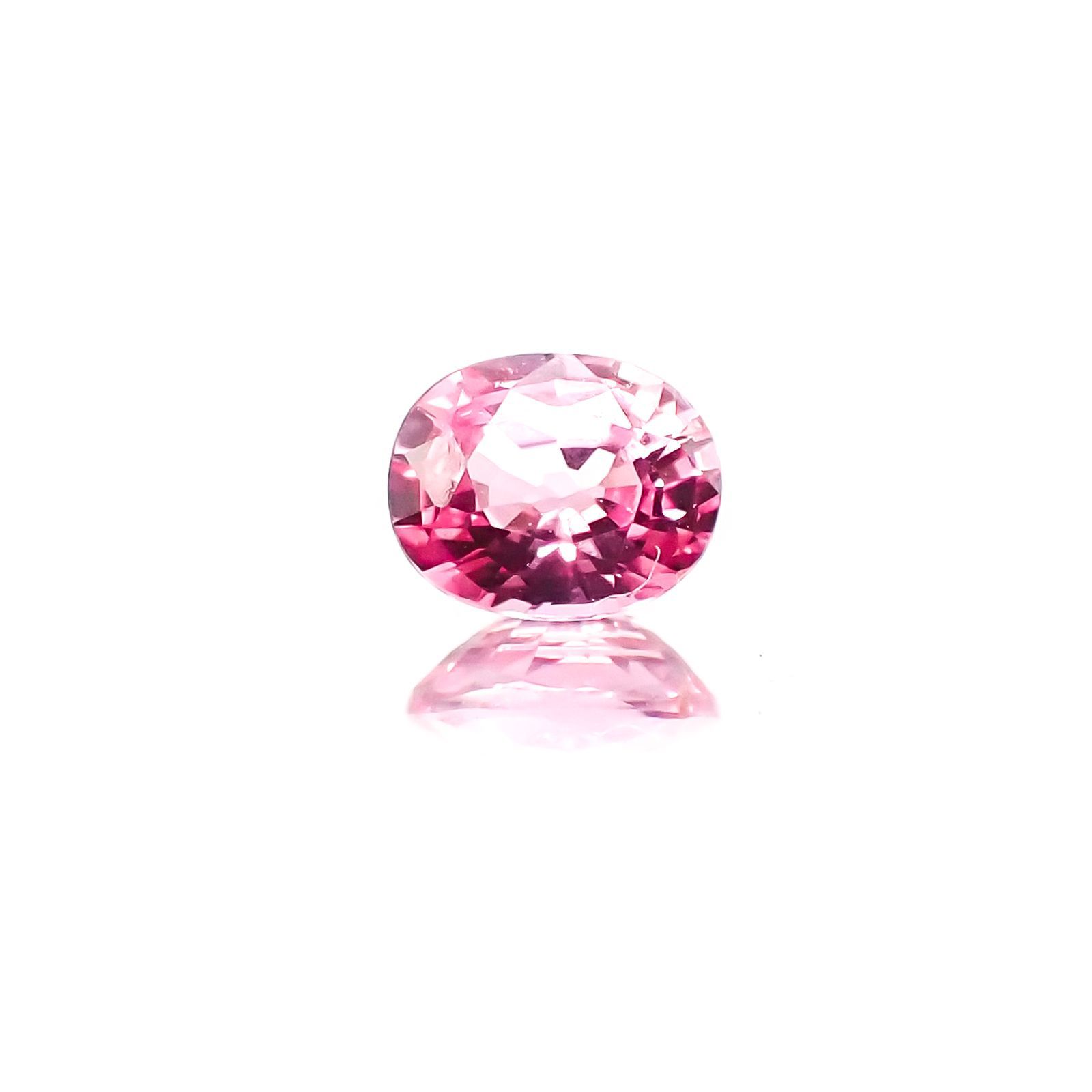 パパラチャサファイア スリランカ産 ルース 0.452ct ソーティング付き[20107254]5×4mm前後
