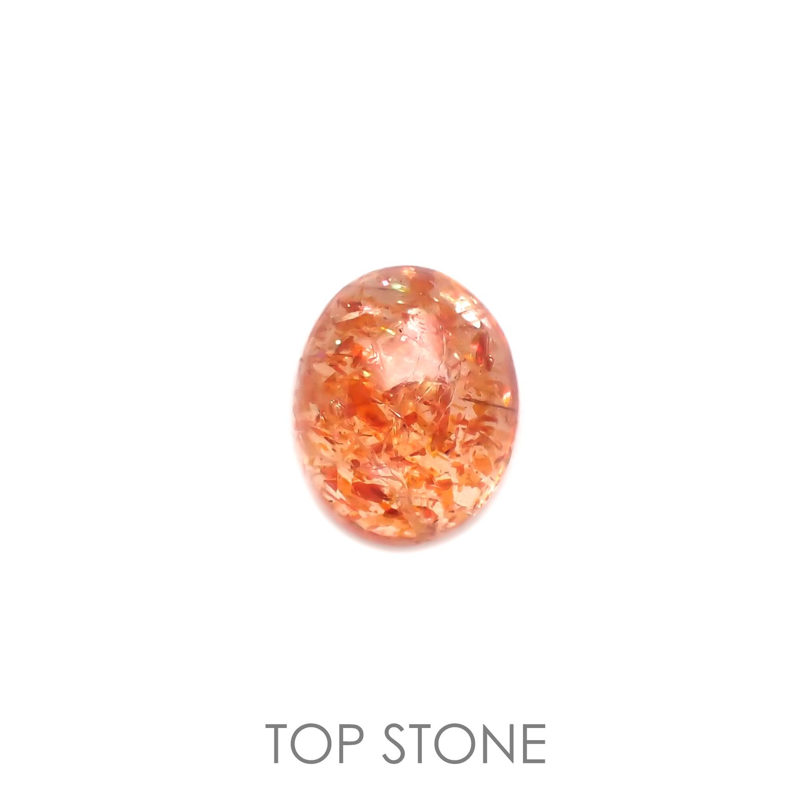 イリュージョンサンストーン(宝石名フェルドスパー) タンザニア産 2.83ct 識別済[211013336]10.2×8.1mm前後