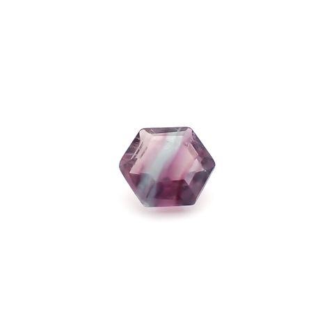 ◇ヘキサゴンカット◇パーティカラーフローライト フルオレッセンス 中国産 2.84ct / 9.1x8.1mm前後 [260932781]