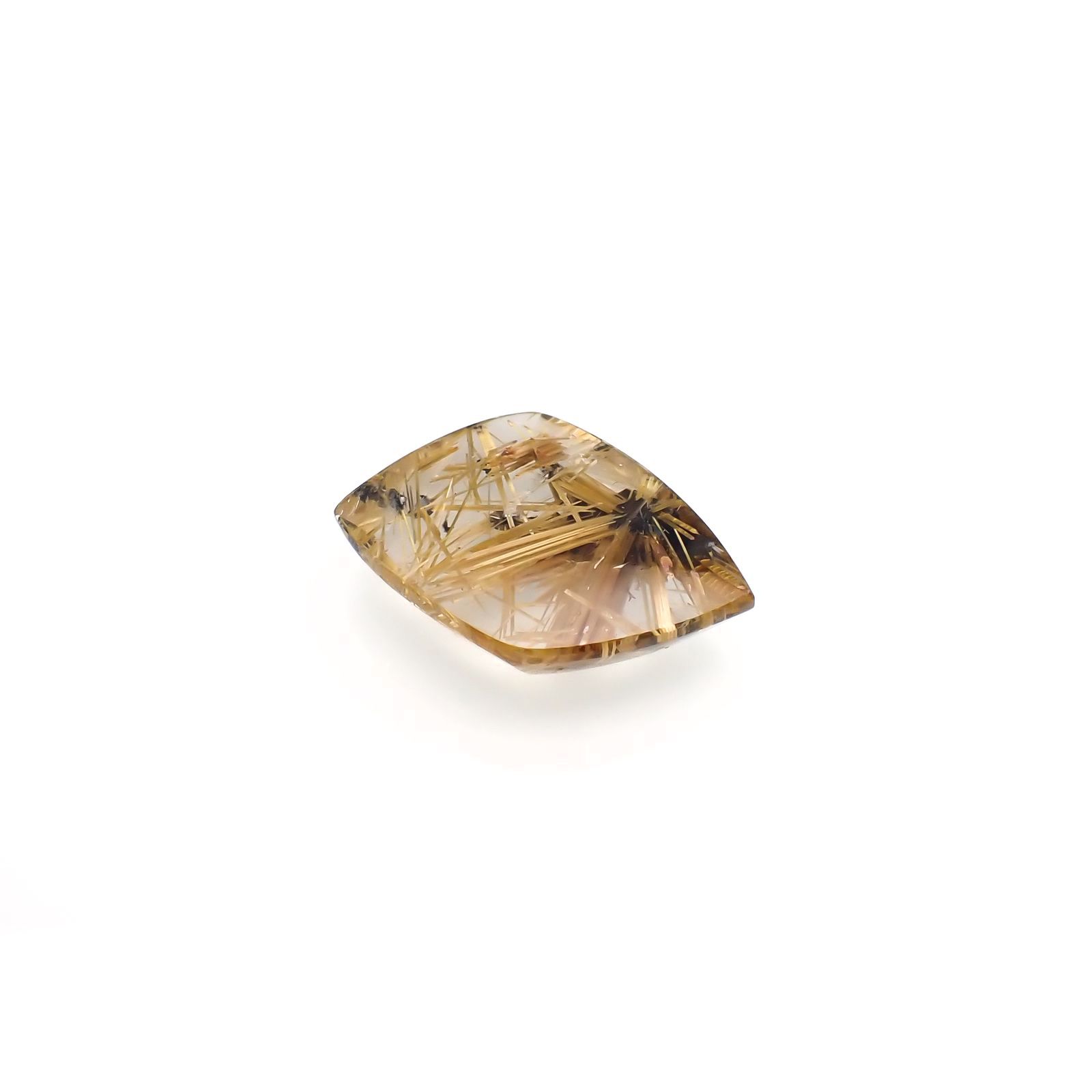 ◇カスタムカット◇太陽ルチルクォーツ ブラジル産 11.84ct[220716734]18.2x13.6mm前後