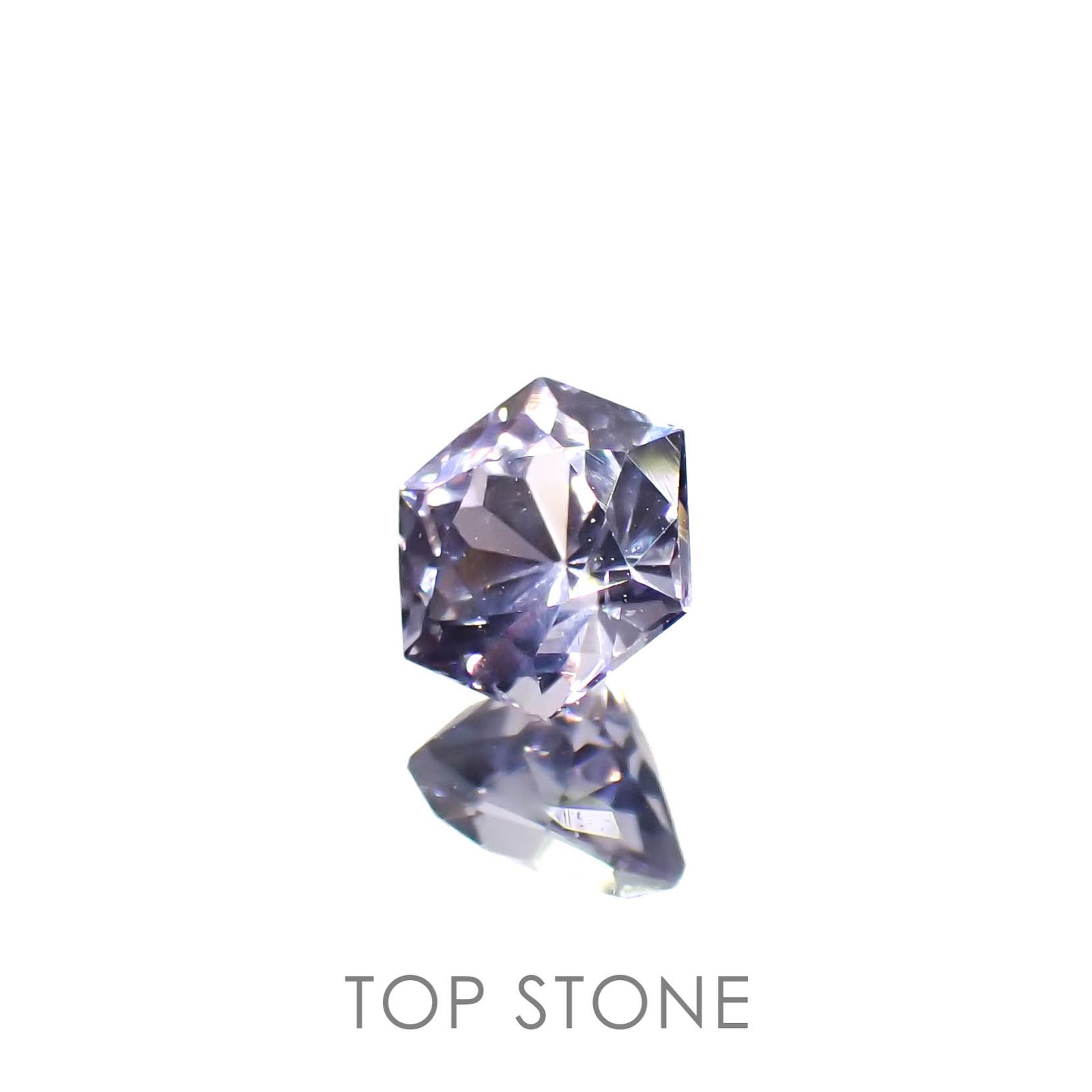◇ヘキサゴンカット◇バイオレットスピネル(宝石名スピネル)ビルマ/マダガスカル産 0.44ct 識別済[230220641]4.4x4.2mm前後