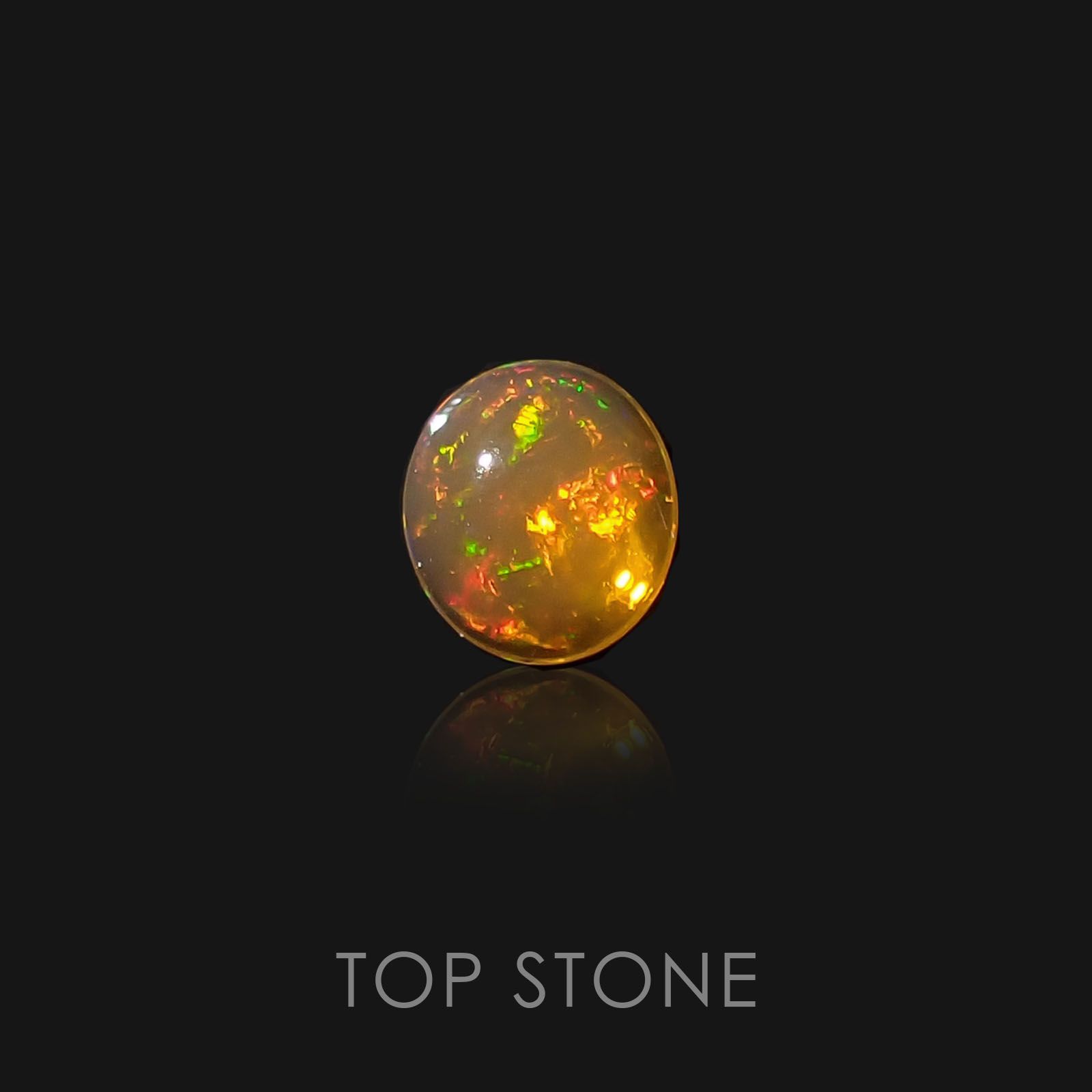 ファイヤーオパール メキシコ産 ルース 0.49ct[20085107]5.8×5.2mm前後
