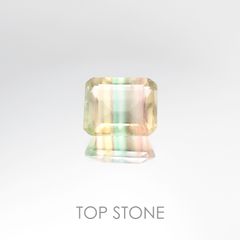 バイカラーフローライト ブラジル産 ルース 4.16ct[20106384]9.9×8.1mm前後