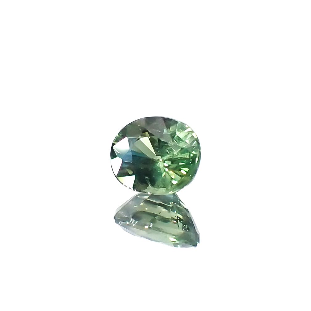 グリーンクリソベリル(宝石名クリソベリル)スリランカ/マダガスカル産 0.32ct 識別済[231225024]4.3x3.6mm前後