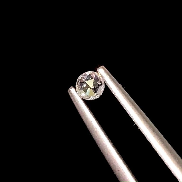 天然無処理 氷種 インカローズ ダイヤモンドデザインリング k18 4.3g