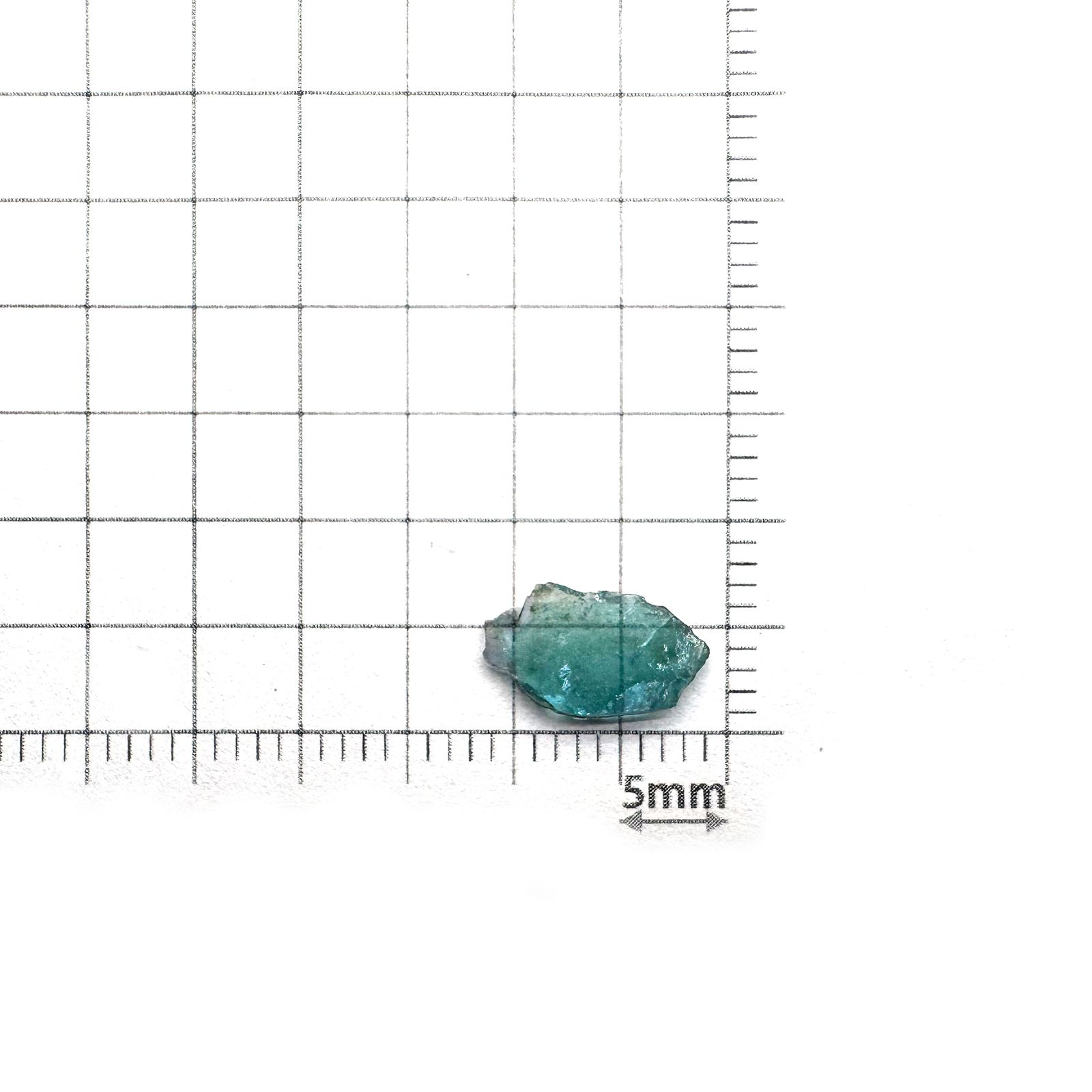 パライバトルマリン 原石スライス ブラジル・パライバ州バターリャ鉱山産 0.56ct [241029345]10.5x6.2mm前後
