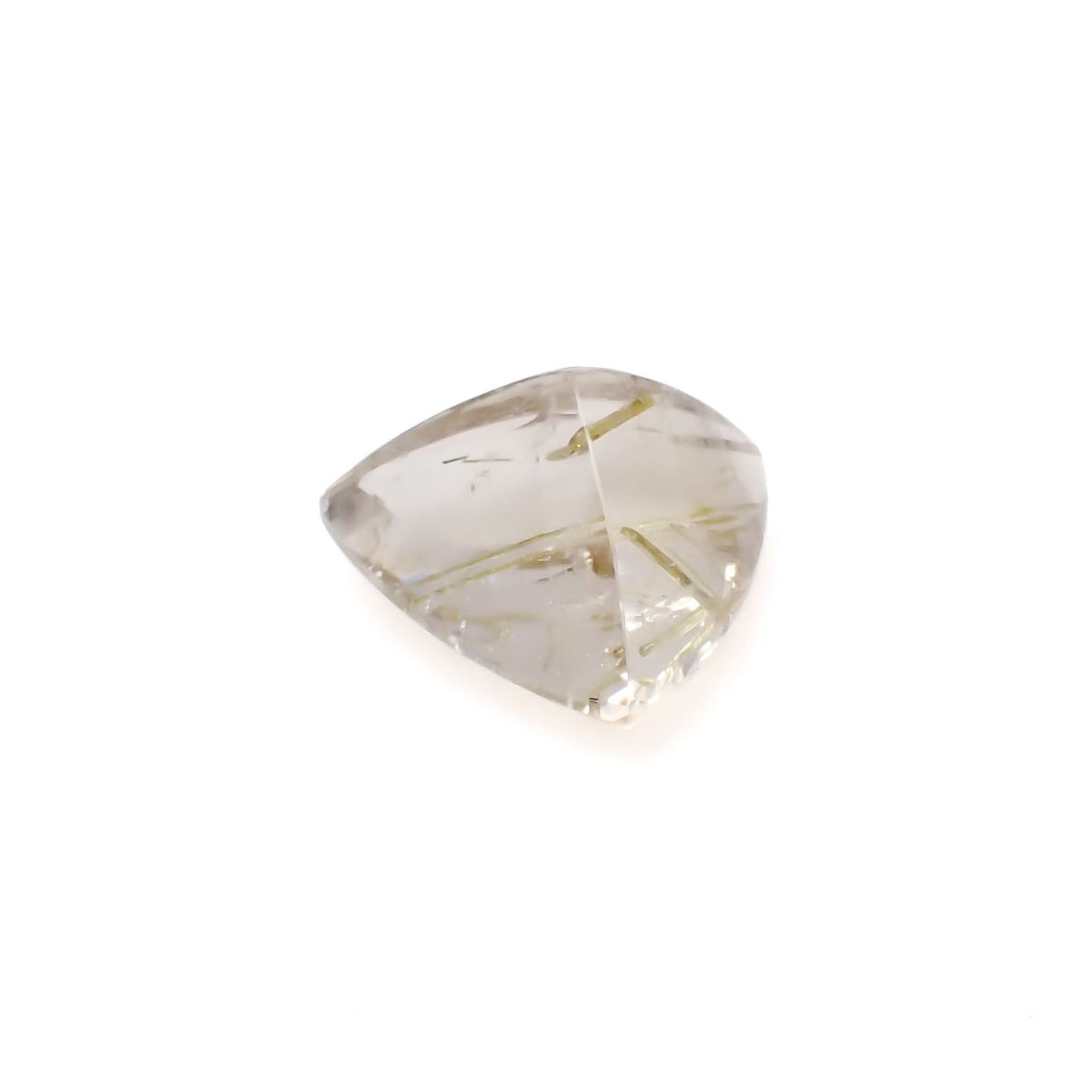 エピドートインクォーツ ブラジル産 12.5ct[240728465]17.3x16.3mm前後