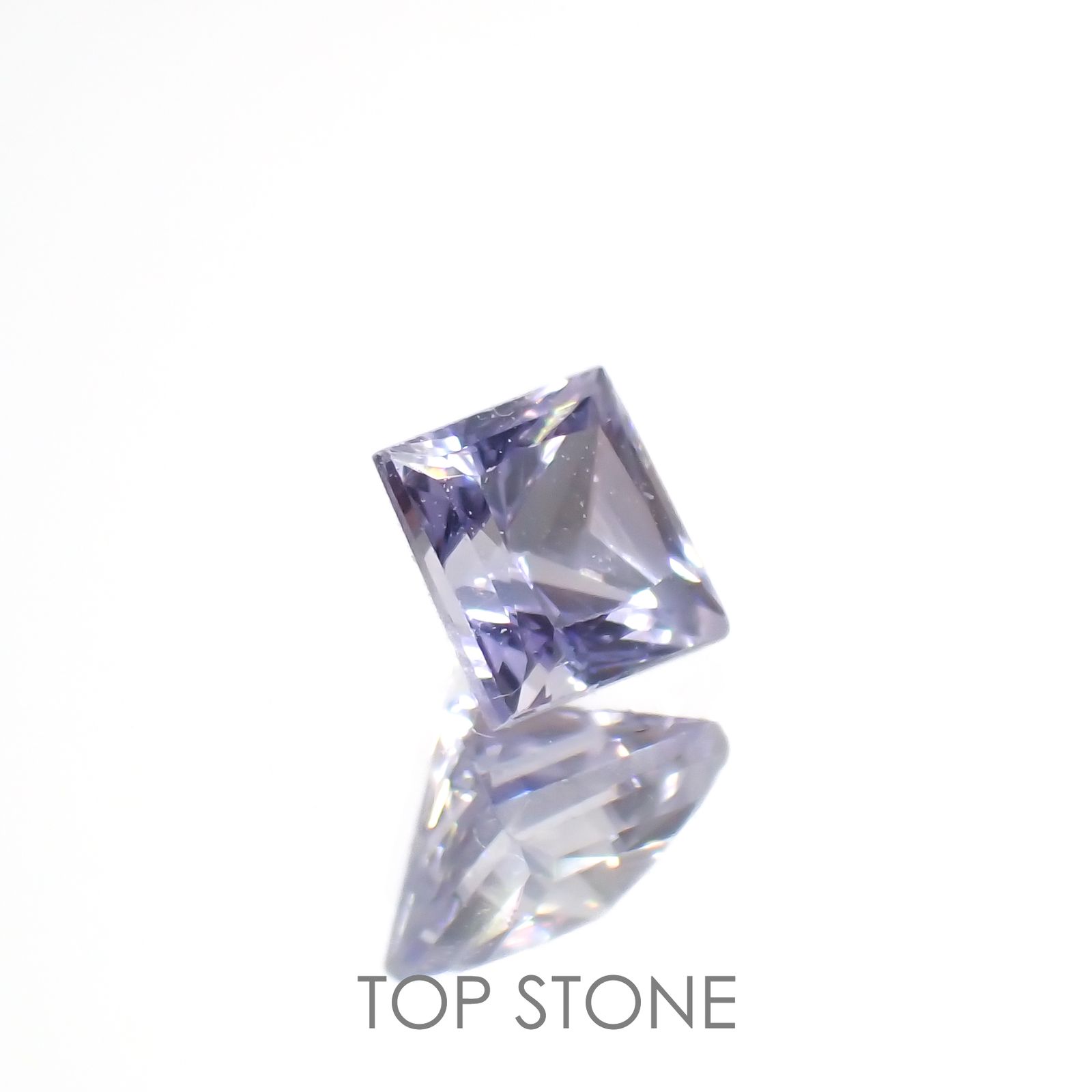 ◇プリンセスカット◇アイスラベンダーサファイア(宝石名サファイア)東アフリカ産 0.22ct 識別済[220817372]3x3mm前後
