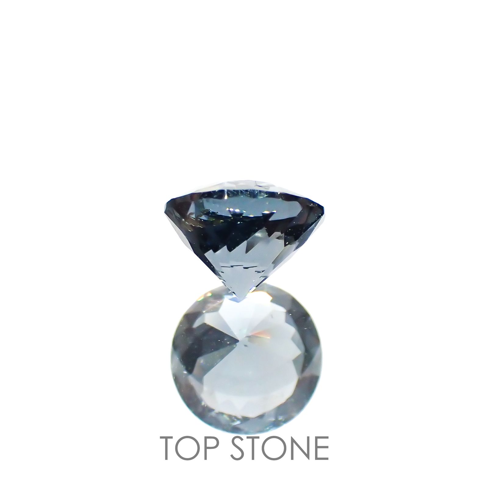 ブルーグレイッシュスピネル(宝石名スピネル) ビルマ産 0.68ct 識別済[210913462]5.4×5.4mm前後