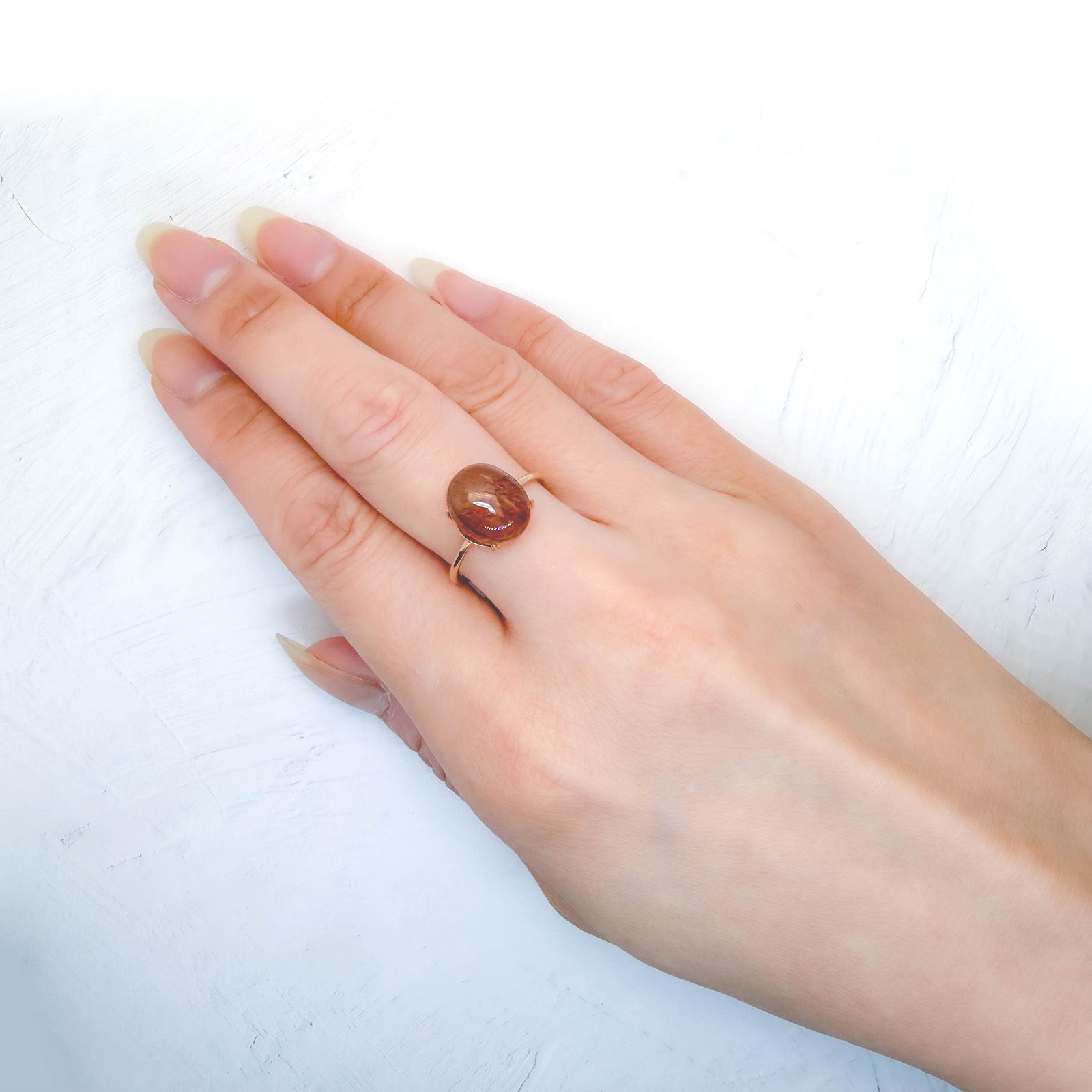 バイカラーアンデシン(宝石名アンデシン/ラブラドライト) チベット産 識別済 4.83ct / 11.3x9.2mm前後 [260813540]