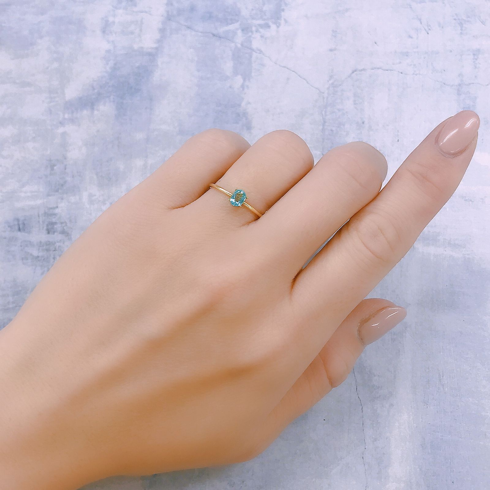 パライバトルマリン(宝石名トルマリン/別名パライバ・トルマリン)ブラジル・パライバ州バターリャ鉱山産 0.25ct 識別済[221018836]4.7x3.6mm前後