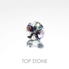 バイカラータンザナイト(宝石名タンザナイト) タンザニア産 0.58ct 識別済[20096422]5.2×5.2mm前後