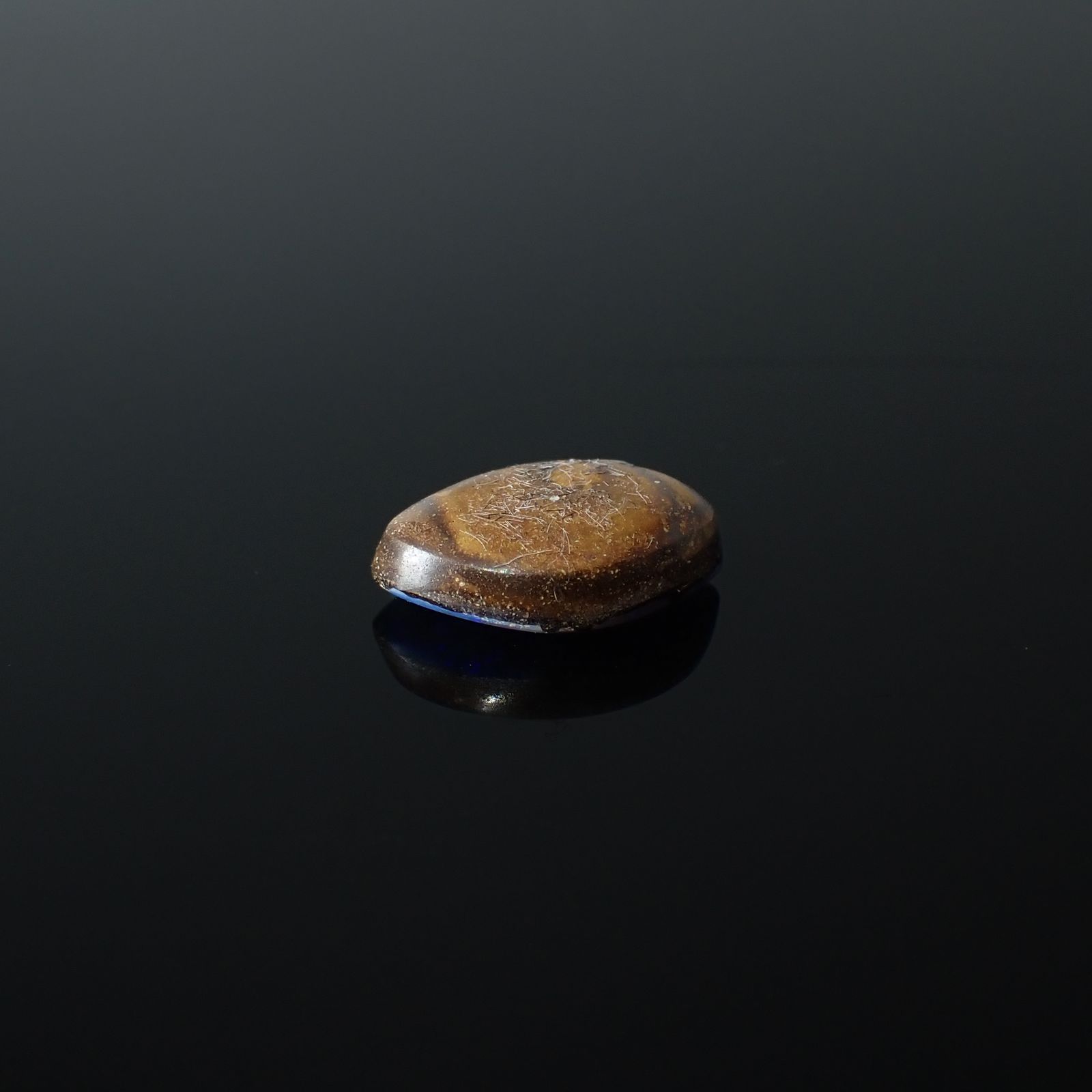 ボルダーオパール 原石磨き オーストラリア産 1.99ct[240226201]10.6x7.2mm前後