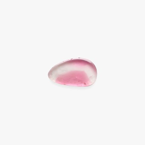 ピンクウォーターメロントルマリン 原石スライス コンゴ民主共和国産 4.11ct[230421486]14.9x8.8mm前後