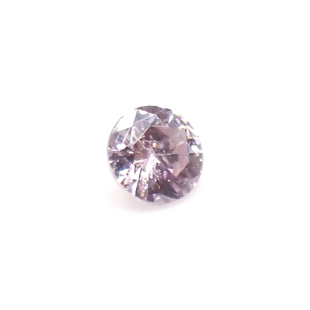 ピンクダイヤモンド (宝石名ダイアモンド)I-1 / FANCY LIGHT PURPLE PINK 0.037ct ソ付(CGL)[220716979]2.16x2.2mm前後