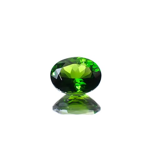 クロムダイオプサイド(宝石名クロム・ダイオプサイド)ロシア産 0.58ct 識別済[250430276]5.9x4.4mm前後