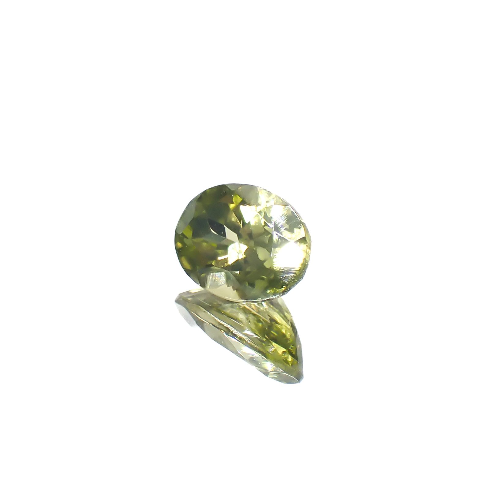 グリーンジルコン スリランカ/カンボジア産 1.19ct[240728534]7.3x5.1mm前後