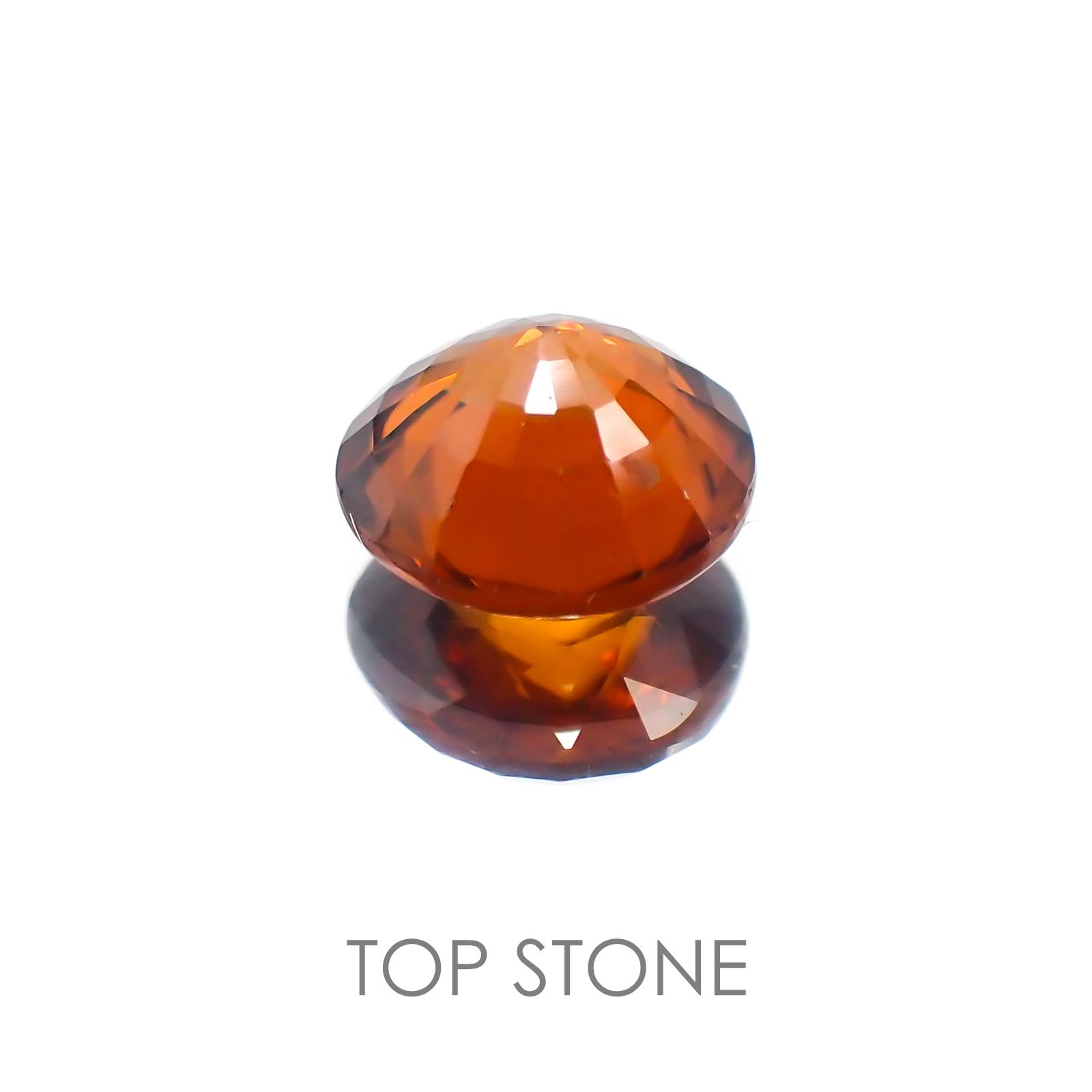 オレンジジルコン スリランカ,カンボジア産 ルース 1.52ct[20118076]6.6×6.6mm前後