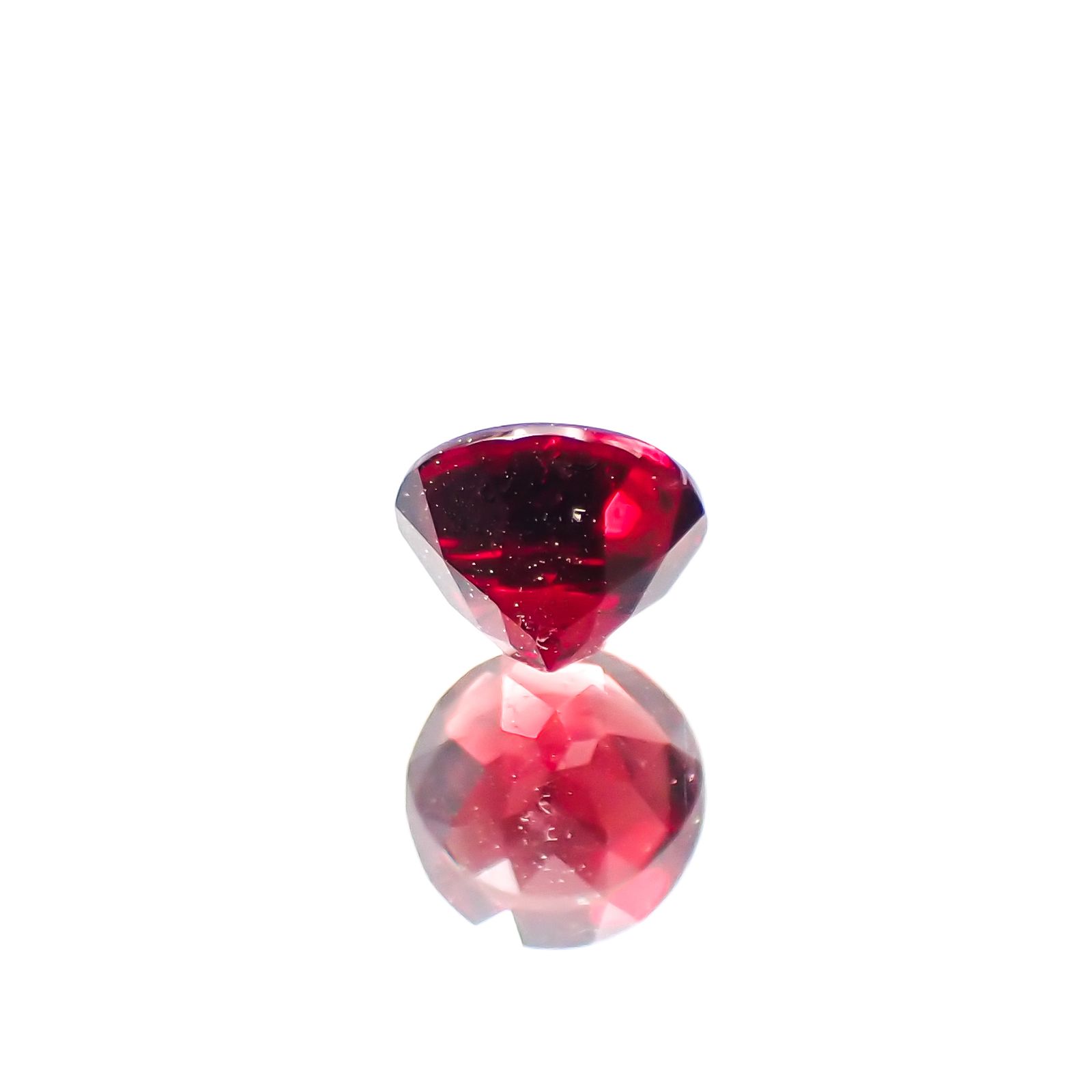 ◇バフカット◇クロムパイロープガーネット アメリカ・アリゾナ州産 0.42ct[231224541]4.5x4.4mm前後