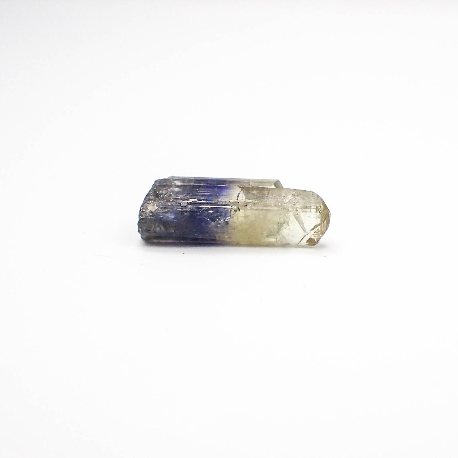 バイカラータンザナイト 原石(宝石名バイカラー・ゾイサイト)タンザニア産 12.250ct ソ付(彩珠)[231023844]22.8x8.3mm前後