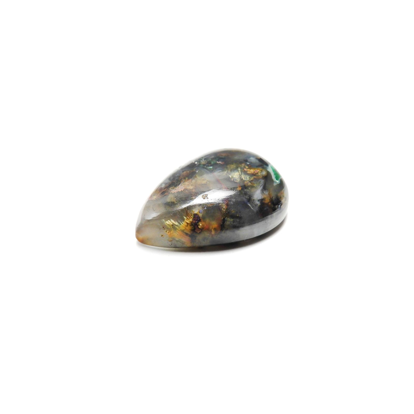コッパークリソコラインカルセドニー インドネシア産 7.93ct[240125548]16.5x12.2mm前後