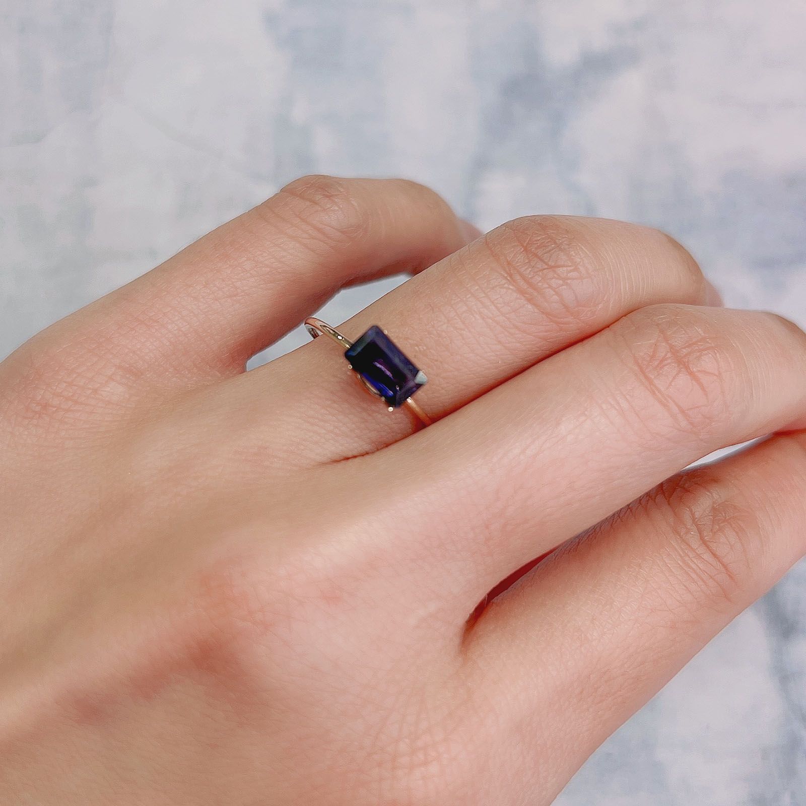 バイカラーサファイア(宝石名バイカラー・サファイア) タンザニア産 1.30ct 識別済[20129278]7.5×4.3mm前後