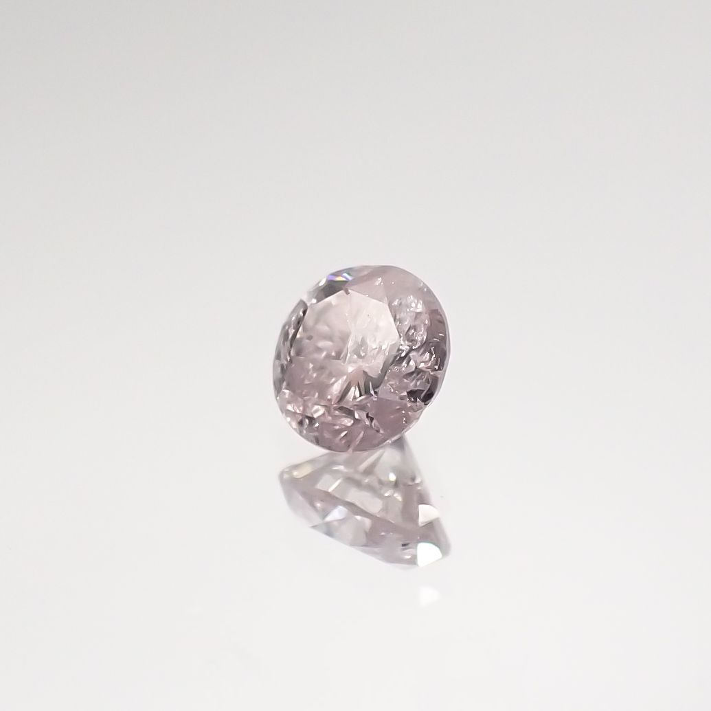 ピンクダイヤモンド(宝石名ダイヤモンド) I-2 / VERY LIGHT PURPLISH PINK 0.111ct ソ付(CGL)[210711794]2.9×2.9mm前後