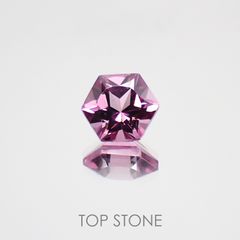 ◇ヘキサゴンカット◇マラヤガーネットSA(宝石名ガーネット) タンザニア産 0.76ct 識別済[210611029]5×5mm前後