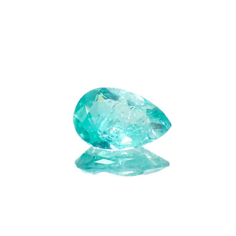 パライバトルマリン(宝石名トルマリン/別名パライバ・トルマリン)ブラジル・キントス鉱山産 0.340ct ソ付(宝貴協)[221018748]6x3.9mm前後