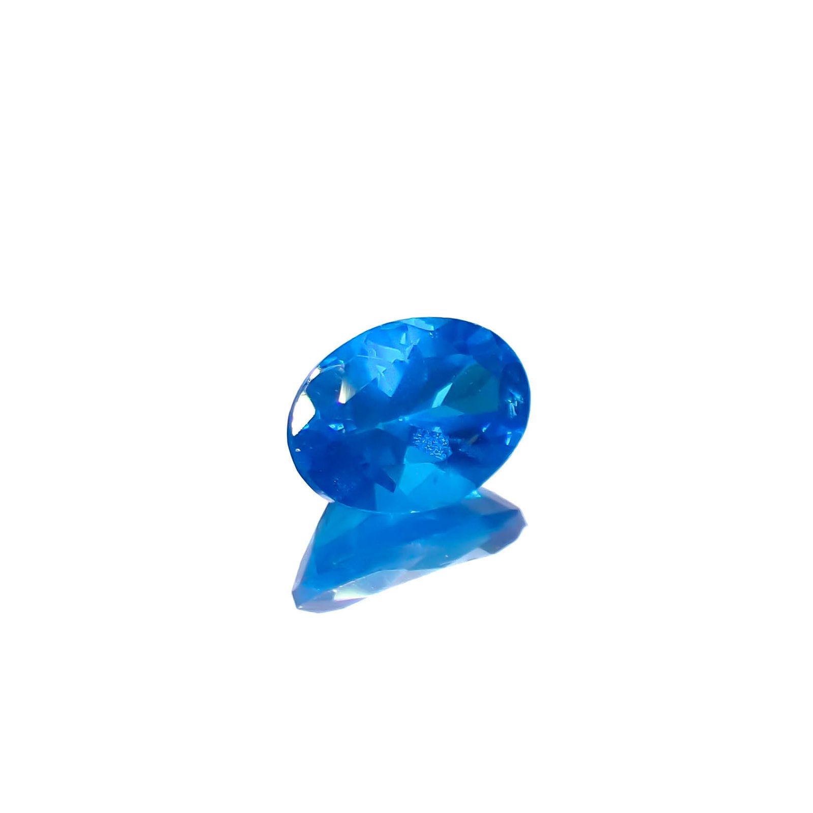 ネオンブルーアパタイト マダガスカル産 1.25ct[240628108]7.9x5.8mm前後