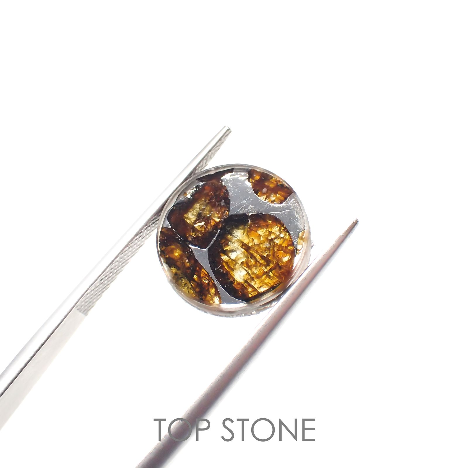 パラサイト隕石Sericho トリプレット 発見地：ケニア 4.28ct[220817527]12.2x12.1mm前後