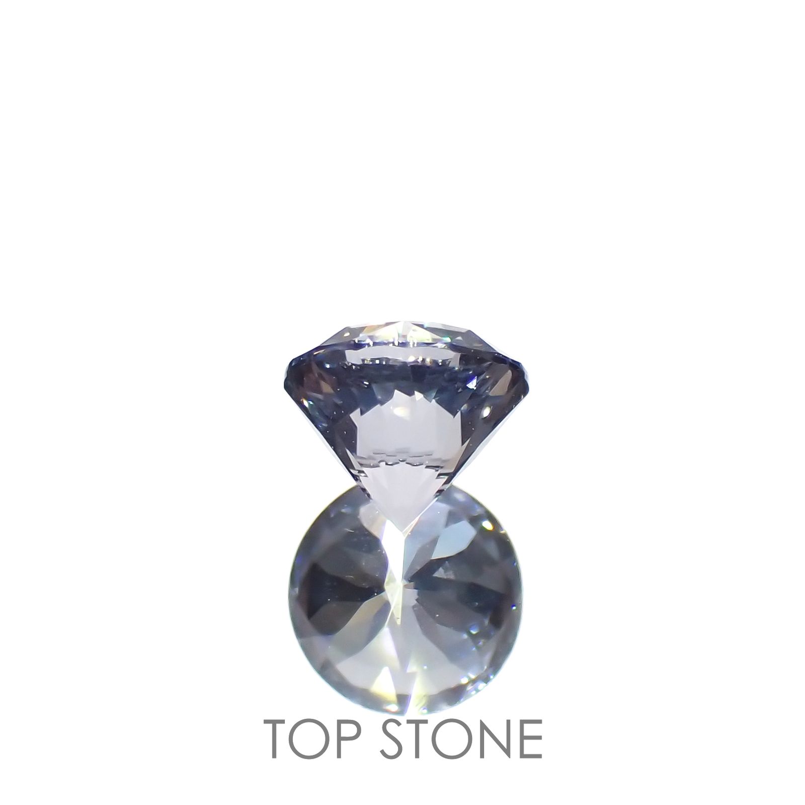 グレイッシュブルースピネル(宝石名スピネル)ビルマ/マダガスカル産 0.46ct 識別済[221219502]4.5x4.4mm前後