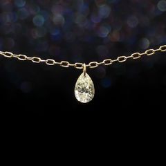 ◇La terre(ラ・テール)◇K18ダイヤモンドチャーム TTLC/SI (宝石名ダイアモンド) 0.137ct 識別済[220115347]4x2.6mm前後