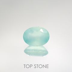 アクアプレーズ(宝石名ブルー グリーン・カルセドニー) 南アフリカ産 1.27ct 識別済[210812347]8.1×6mm前後