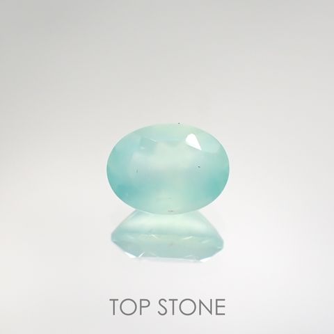アクアプレーズ(宝石名ブルー グリーン・カルセドニー) 南アフリカ産 1.27ct 識別済[210812347]8.1×6mm前後