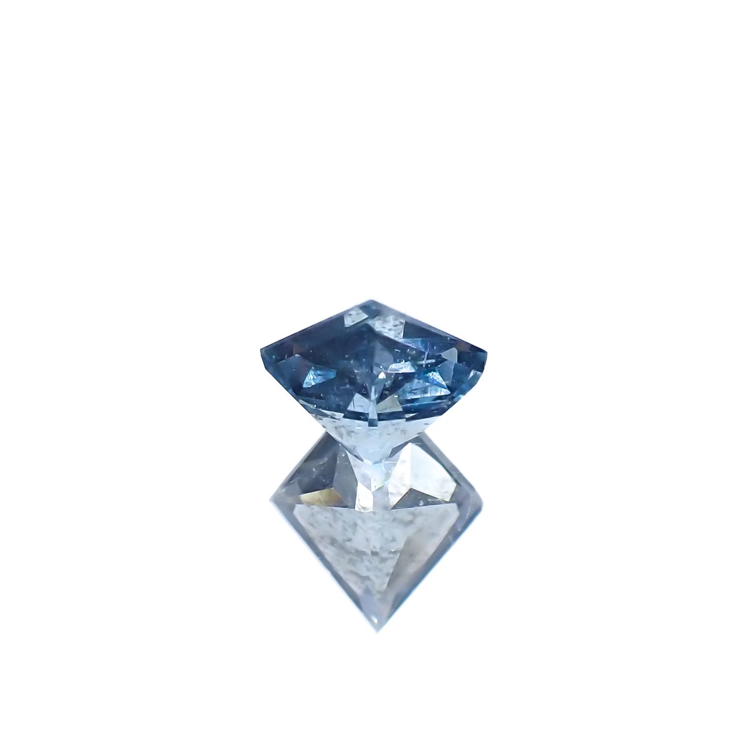 ◇カスタムカット◇アベンチュリンアクアマリン ブラジル・ミナスジェライス州産 0.45ct[240226001]5.7x5.6mm前後