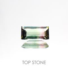 バイカラートルマリン(宝石名バイカラー・トルマリン) ブラジル産 0.59ct 識別済[211013628]7.4×3.5mm前後