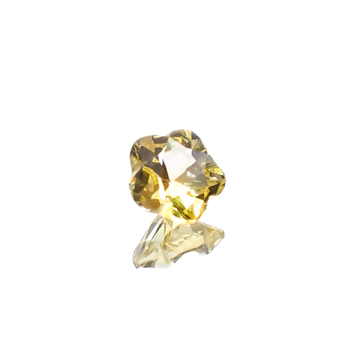 ◇カスタム・フラワーカット◇ファンシーカラーサファイア スリランカ/マダガスカル産 0.35ct[240929073]4.2x4.3mm前後